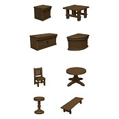 D&D Icons of the Realms pre-painted Miniatures The Yawning Portal Inn - Bars & Tables