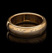 Lord of the Rings Tungsten Ring The One Ring (gold plated)