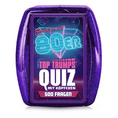 80\'s Stars Card Game Top Trumps Quiz in Metal box  *German Version*