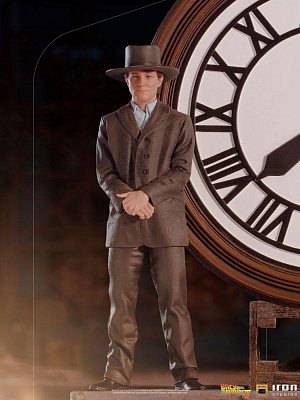 Back to the Future III Deluxe Art Scale Statue 1/10 Marty and Doc at the Clock 30 cm