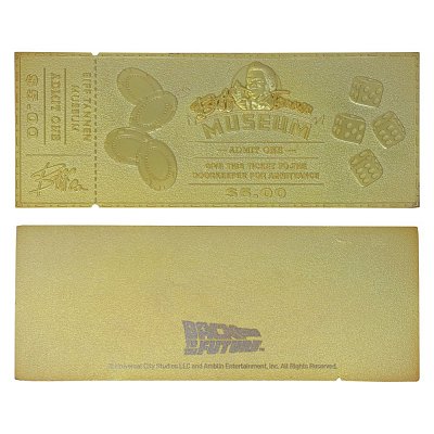 Back To The Future Replica Gyrosphere Collectible Ticket (gold plated)