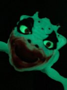 Boglins Hand Puppet Dark Lord Crazy Clown  (Glow In The Dark)