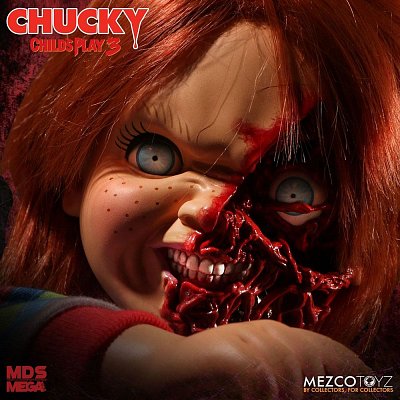 Child´s Play 3 Designer Series Talking Pizza Face Chucky 38 cm --- DAMAGED PACKAGING