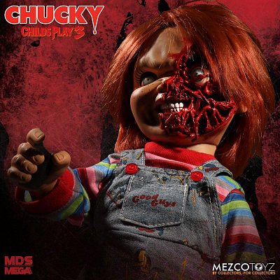 Child´s Play 3 Designer Series Talking Pizza Face Chucky 38 cm --- DAMAGED PACKAGING