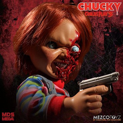 Child´s Play 3 Designer Series Talking Pizza Face Chucky 38 cm --- DAMAGED PACKAGING