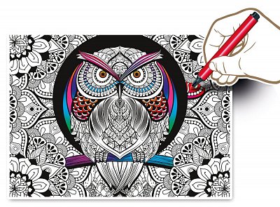 Clementoni 3D Colour Therapy Jigsaw Puzzle Owl (500 pieces)