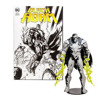 DC Direct Page Punchers Action Figure Black Adam with Black Adam Comic (Line Art Variant)