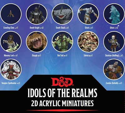 D&D Idols of the Realms 2D Miniatures: Boneyard: 2D Set 1