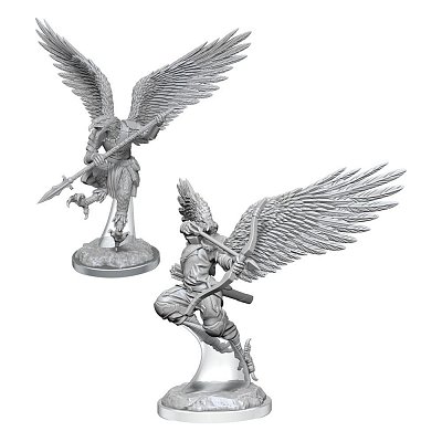 D&D Nolzur\'s Marvelous Miniatures Unpainted Miniatures 2-Packs Aarakocra Fighters Case (2)