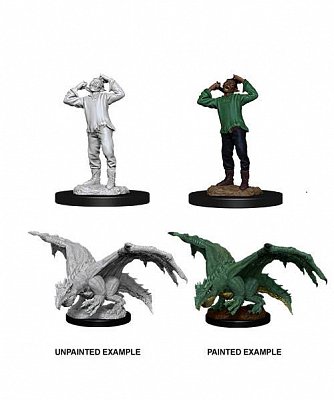 D&D Nolzur\'s Marvelous Miniatures Unpainted Miniatures Green Wormling & Afflicted Elf Case (6)