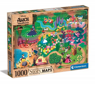 Disney Story Maps Jigsaw Puzzle Alice in Wonderland (1000 pieces)