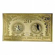 Fallout: New Vegas Replica New California Republik 20 Dollar Bill (gold plated)