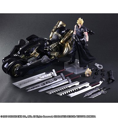 Final Fantasy VII Advent Children Play Arts Kai Action Figure Cloud Strife & Fenrir 28 cm