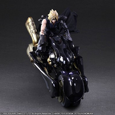 Final Fantasy VII Advent Children Play Arts Kai Action Figure Cloud Strife & Fenrir 28 cm