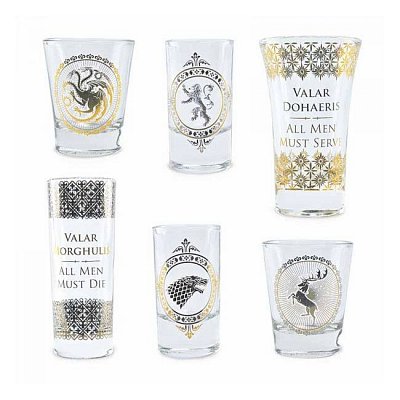 Game of Thrones Premium Shotglasses 6-Pack Black & Gold --- DAMAGED PACKAGING