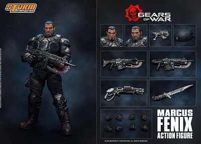 Gears of War 5 Action Figure 1/12 Marcus Fenix 16 cm --- DAMAGED PACKAGING