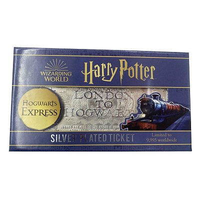 Harry Potter Replica Hogwarts Train Ticket Limited Edition (silver plated)