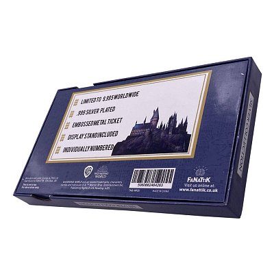 Harry Potter Replica Hogwarts Train Ticket Limited Edition (silver plated)