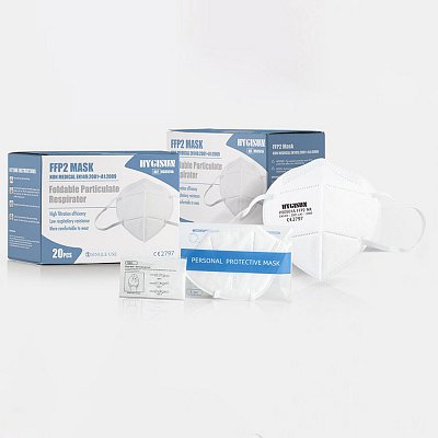 Hygisun Respiratory Mask HS0501A  FFP2 CE 2797 (20 Pieces)