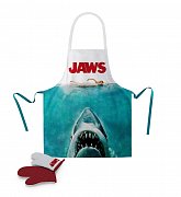 Jaws cooking apron with oven mitt Poster