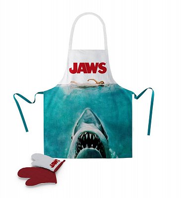 Jaws cooking apron with oven mitt Poster