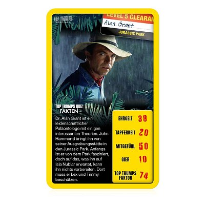 Jurassic Park Card Game Top Trumps Quiz *German Version*