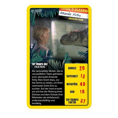 Jurassic Park Card Game Top Trumps Quiz *German Version*