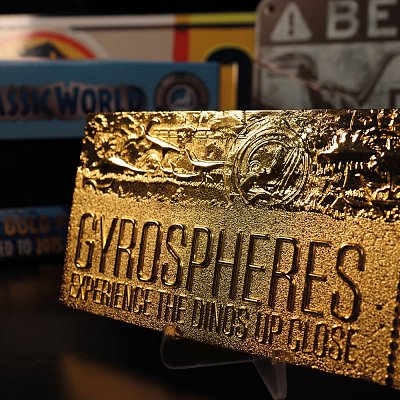 Jurassic World Replica Gyrosphere Collectible Ticket (gold plated)