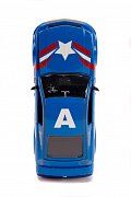Marvel Hollywood Rides Diecast Model 1/24 2006 Ford Mustang GT with Captain America Figure --- DAMAGED PACKAGING