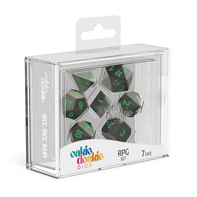 Oakie Doakie Dice RPG Set Metal Dice - Matrix (7)