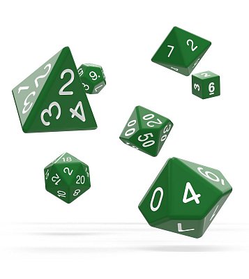 Oakie Doakie Dice RPG Set Solid - Green (7)