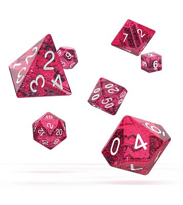 Oakie Doakie Dice RPG Set Speckled - Pink (7)