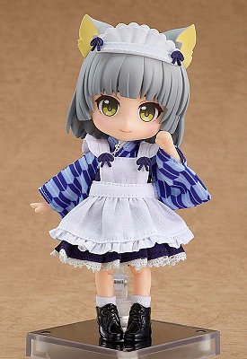 Original Character Parts for Nendoroid Doll Figures Outfit Set Japanese-Style Maid Blue