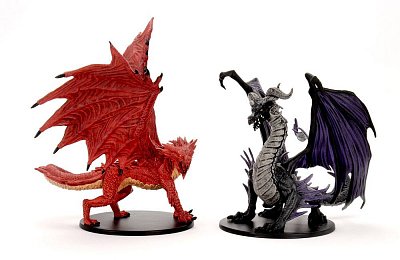 Pathfinder Battles City of Lost Omens pre-painted Premium Miniatures 2-Pack Adult Red & Black Dragon --- DAMAGED PACKAGING