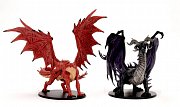 Pathfinder Battles City of Lost Omens pre-painted Premium Miniatures 2-Pack Adult Red & Black Dragon --- DAMAGED PACKAGING