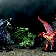 Pathfinder Battles City of Lost Omens pre-painted Premium Miniatures 2-Pack Adult Red & Black Dragon --- DAMAGED PACKAGING