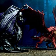 Pathfinder Battles City of Lost Omens pre-painted Premium Miniatures 2-Pack Adult Red & Black Dragon --- DAMAGED PACKAGING