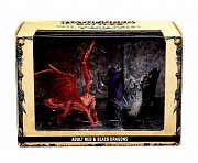 Pathfinder Battles City of Lost Omens pre-painted Premium Miniatures 2-Pack Adult Red & Black Dragon --- DAMAGED PACKAGING