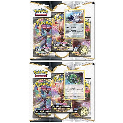 Pokémon Sword and Shield Rebel Clash Blister Booster 3-Pack *German Version*