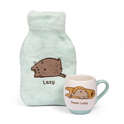 Pusheen Mug and Hot Water Bottle Set Super Lazy