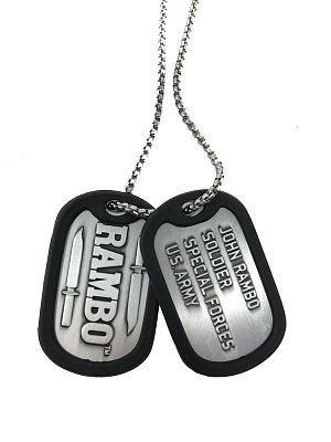 Rambo Dog Tags with ball chain Logo