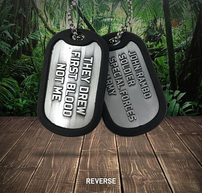 Rambo Dog Tags with ball chain Logo