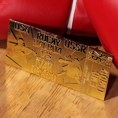 Rocky IV Replica East vs. West Fight Ticket (gold plated)