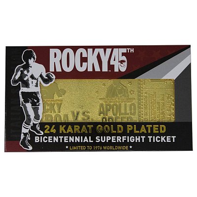 Rocky Replica 45th Anniversary Bicentennial Superfight Ticket (gold plated)