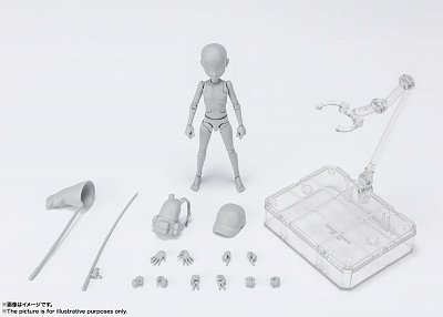 S.H. Figuarts Action Figure Body Kun Ken Sugimori Edition DX Set (Gray Color Ver.) 13 cm