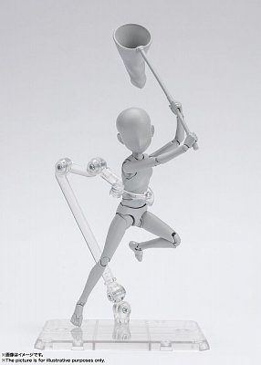 S.H. Figuarts Action Figure Body Kun Ken Sugimori Edition DX Set (Gray Color Ver.) 13 cm