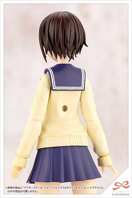 Sousai Shojo Teien Model Kit Accesoory Set 1/10 After School Short Wigs Type A White & Choco Brown