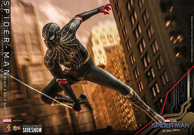 Spider-Man: No Way Home Movie Masterpiece Action Figure 1/6 Spider-Man (Black & Gold Suit) 30 cm