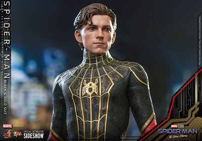 Spider-Man: No Way Home Movie Masterpiece Action Figure 1/6 Spider-Man (Black & Gold Suit) 30 cm