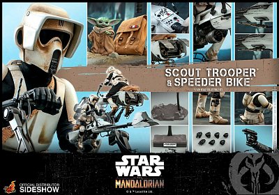 Star Wars The Mandalorian Action Figure 1/6 Scout Trooper & Speeder Bike 30 cm